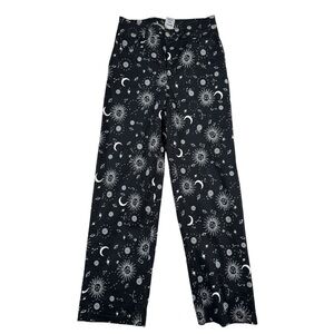✨ Celestial Sun Moon & Stars straight wide Leg Denim Pants ✨